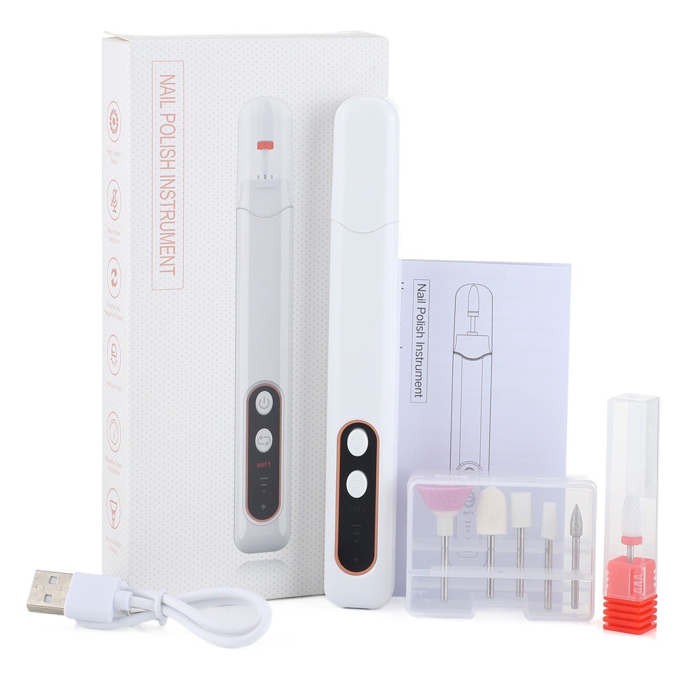 Yuqiu hogar amoladora de uñas eléctrica instrumento de belleza de uñas manicura portátil pluma de molienda máquina de molienda inalámbrica pequeña pluma de molienda