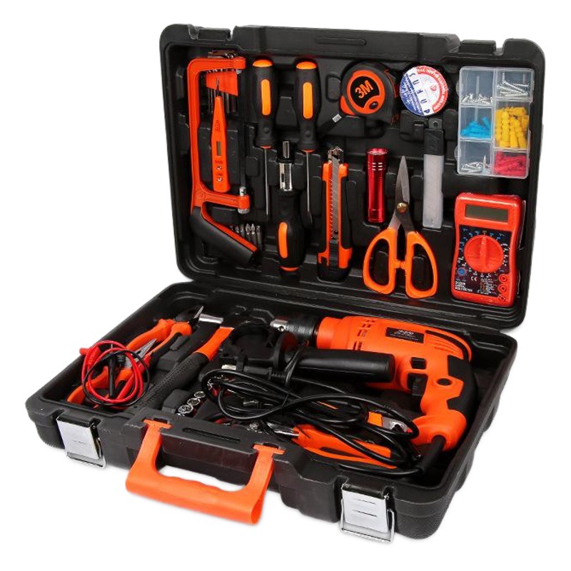 Laili herramientas de hardware del coche del hogar traje de 25 tipos de mantenimiento del hogar multiusos conjunto caja de regalo conjunto image 1