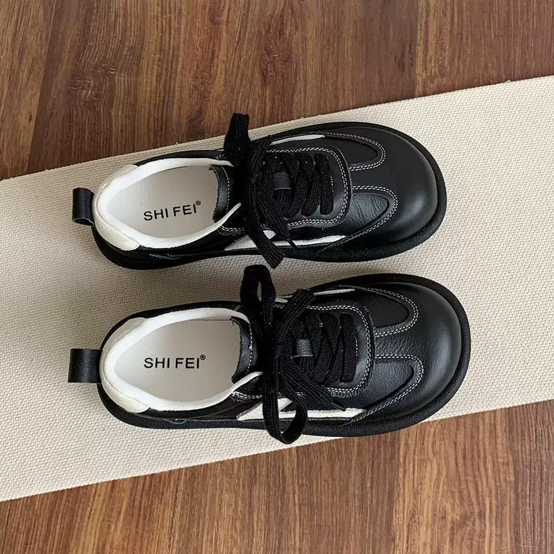 Немецкая обувь женская мягкая подошва маленькая белая обувь 2025 новый студент дикая мода милая обувь с большой головой повседневная спортивная обувь