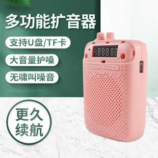 Little Bee Teacher Teaching Loudspeaker Tour Guide Sling Waist Hanging Ear Wired Microphone Amplifier