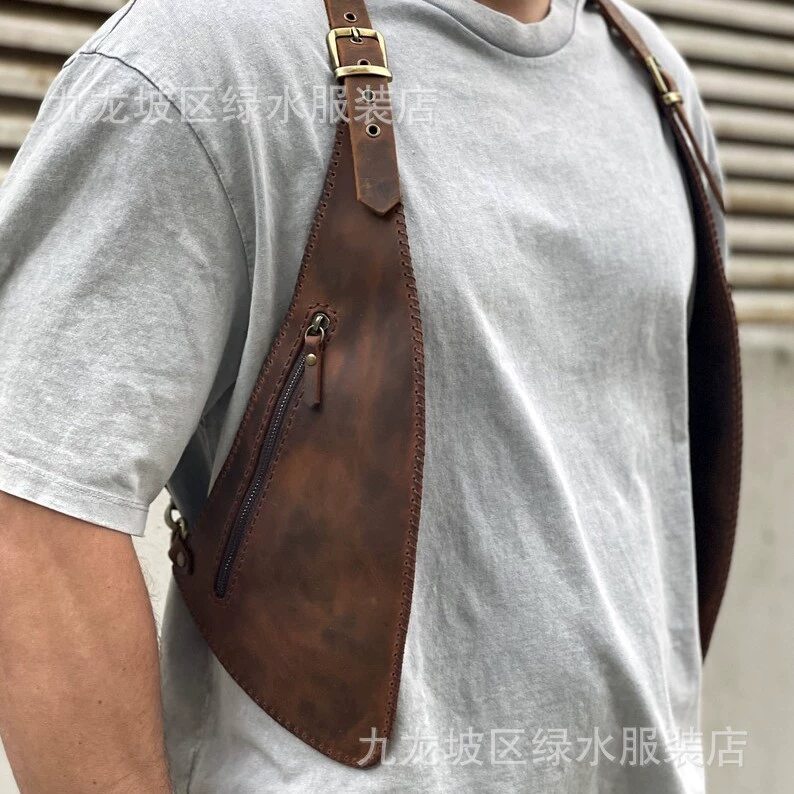 2025 новых европейских и американских кожаных ретро-сумок через плечо, подмышечных сумок, портативных сумок для улицы, поставляемых в Россию