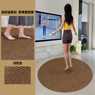 日式简约风仿剑麻地垫健身易打理跳绳瑜伽垫宠物耐磨防滑专用垫