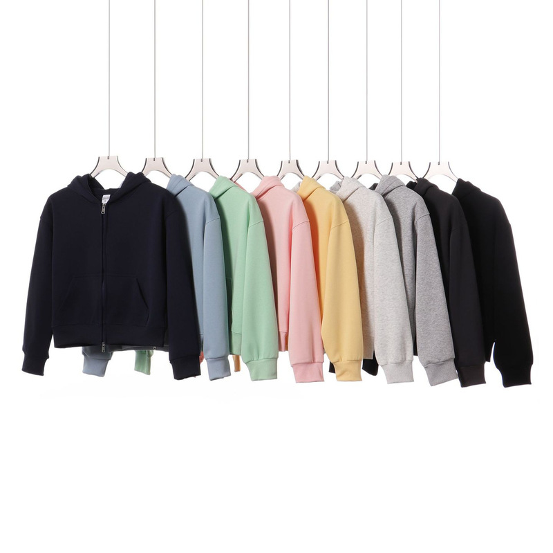 Korean Style Women's Short Composite Cotton Silver Fox Velvet Zipper Jacket for Women Autumn and Winter Loose Casual Versatile Hoodie Wholesale Korean Style Women's Short Composite Cotton Silver Fox Velvet Zipper Jacket for Women Autumn and Winter Loose Casual Versatile Hoodie Wholesale