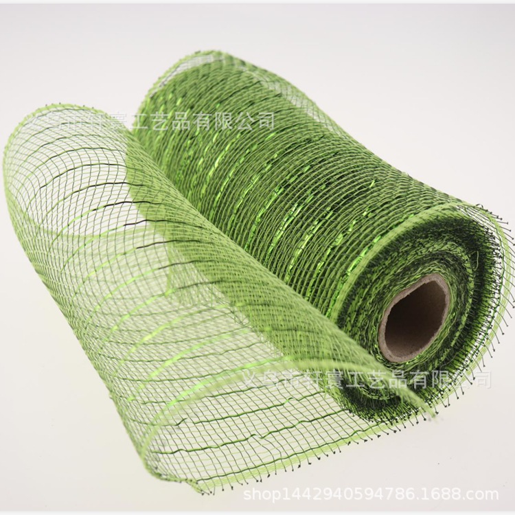 Suministro directo de fábrica cinta de Navidad malla decorativa transfronteriza PP embalaje neto 15cm * 10 yardas Regalo De vacaciones gasa