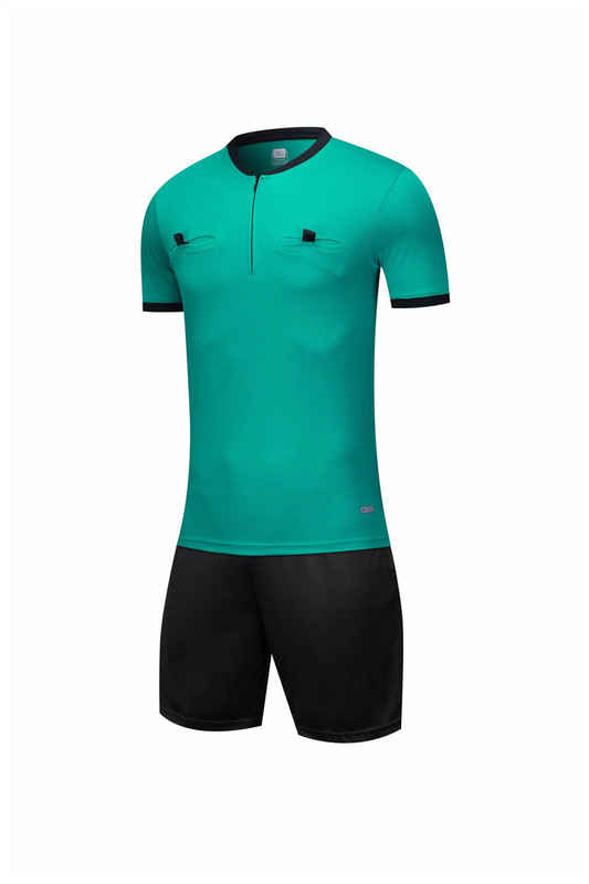 New 21 Football Referee Suit Men's Short Sleeve Shorts Football Match Referee Jersey Equipment Customization