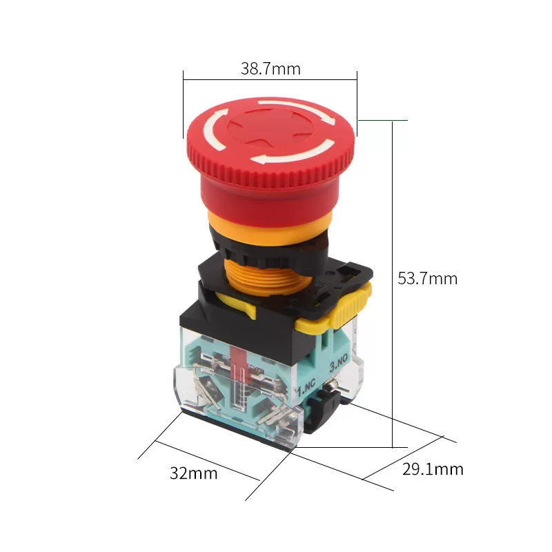 Switch key with clove mushrooms, button, 38, 22mm, switch box