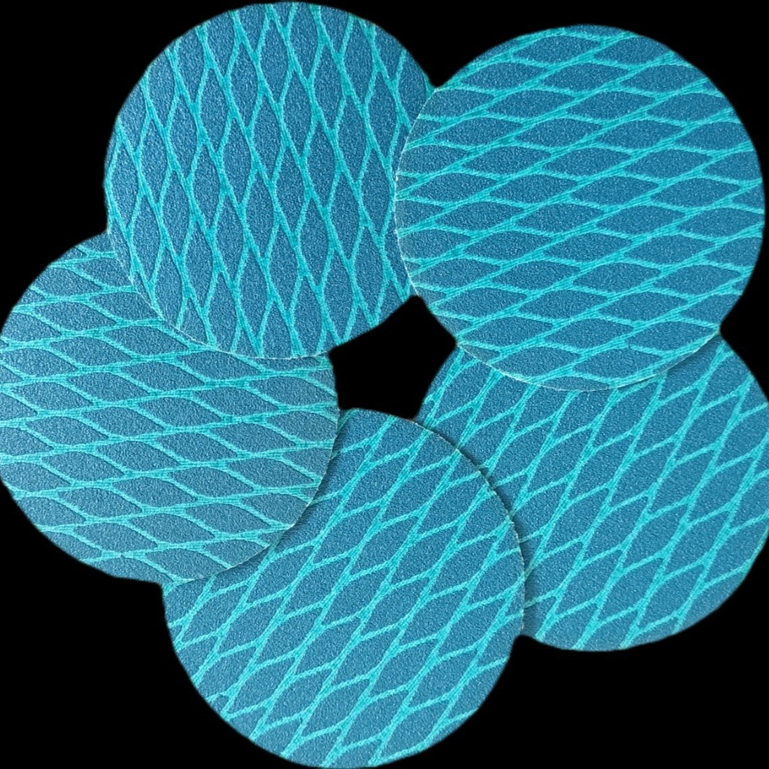 JB-5R软布菱形砂纸 5寸墙面打磨蓝色植绒砂纸片鱼鳞纹软布砂纸片