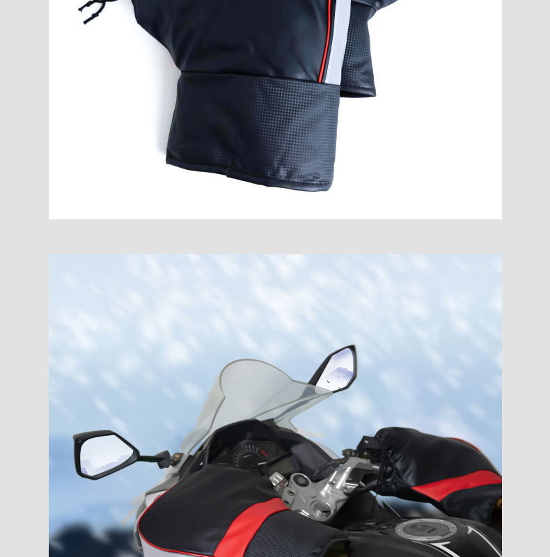 Motorcycle Handlebar Cover to Keep Warm in Winter, Battery Car Windshield Gloves, Windproof Handlebar Cover, Thickeneded Warm Electric Handlebar Cover
