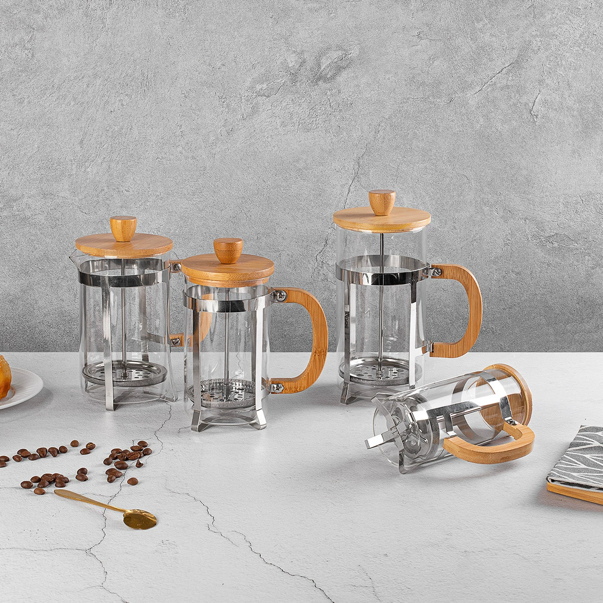 Coffee coffee pot, plastic cigarette holder stainless steel, factory direct supply, European style, Amazon