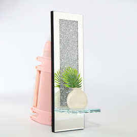 亚马逊简约现代水晶玻璃镶钻挂式烛台水晶墙挂工艺品水晶家居装饰