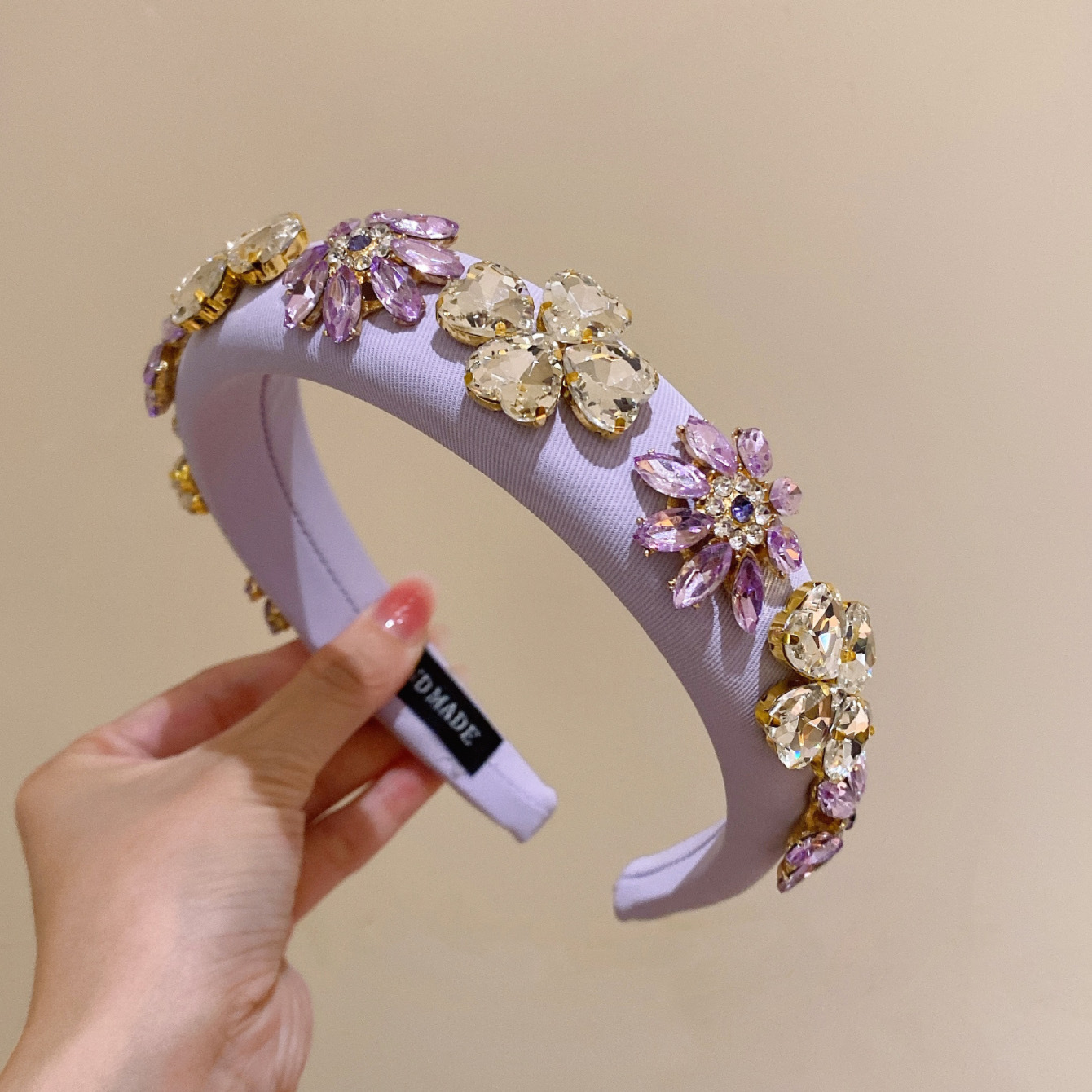 150g Weight Hair Band Hair Accessories Type 1 Piece Quantity Holiday, Date Occasion Rhinestone Material Flower Pattern Women's Gender Women's Lady Flower Rhinestone Hair Band 1