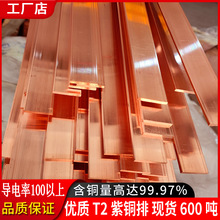 接地铜排50*5紫铜排40*4铜带30*3电力铜母排机房T2紫铜带生产厂家
