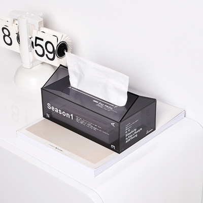 现代简约亚克力桌面纸巾盒轻奢风客厅卫生间纸巾收纳盒ins抽纸盒|ms