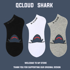 ins原宿港風日系潮牌鯊魚船襪棉短襪子 男女情侶街頭滑板短襪