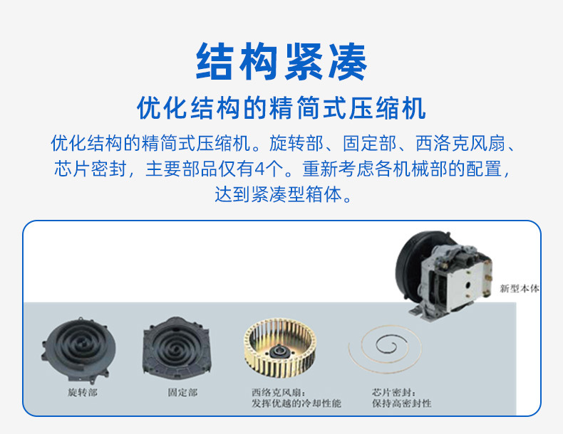 Kobelco Emeraude Es Series Oil-Free Scroll Air Compressor Low Noise Energy-Saving Permanent Magnet Variable Frequency Air Compressor