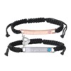 Cross -border couple bracelet His Queen Her King zinc alloy weaving bracelet bracelet spot