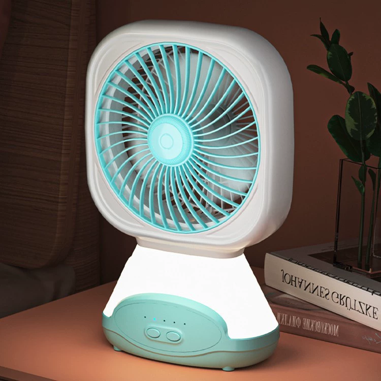 Прямые поставки с фабрики: оптовая продажа двухфункциональной настольной лампы-вентилятора для дома, общежития, учебы, портативная для лета и улицы, кросс-граничная доставка.