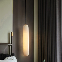 宋代美学灯新中式全铜天然云石轻奢床头卧室书房复古吧台餐厅吊灯