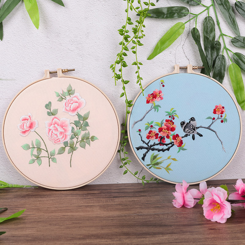 Bordado DIY auto bordado hecho a mano para principiantes Fan material de bordado paquete de bordado Su estilo antiguo Wang Zhi