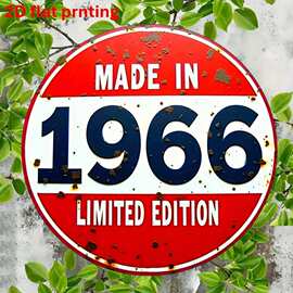 2DVint1966LtdMetalSign 2D平面1966年限量版金属标牌-质朴的红白