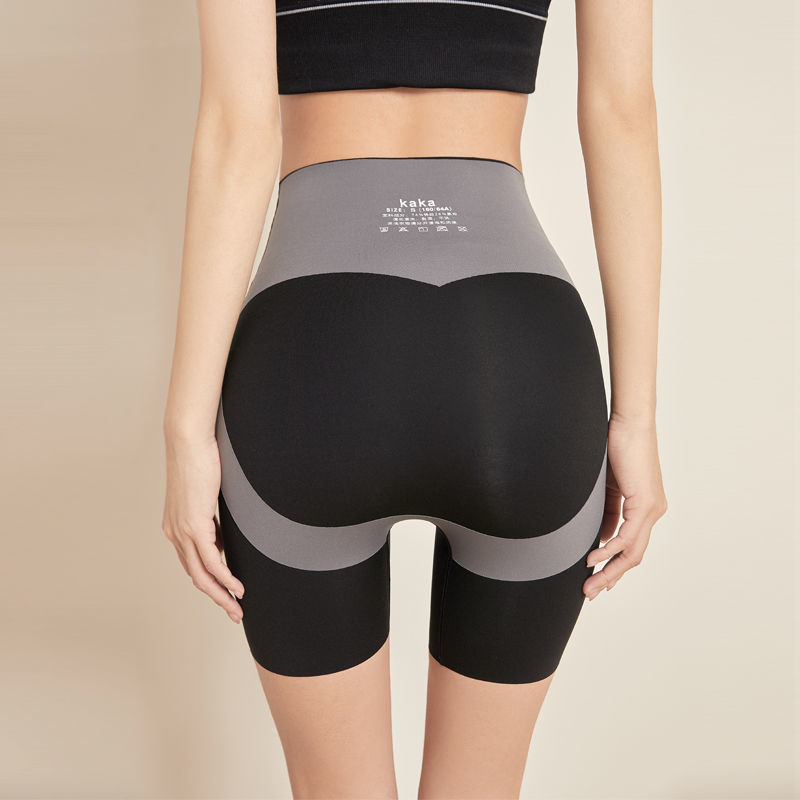Kaka pantalones de suspensión mágica vientre que se contrae la cadera pantalones de yoga sin costuras de seda de hielo anti-exposición seguridad cintura alta ropa interior de fondo para mujeres