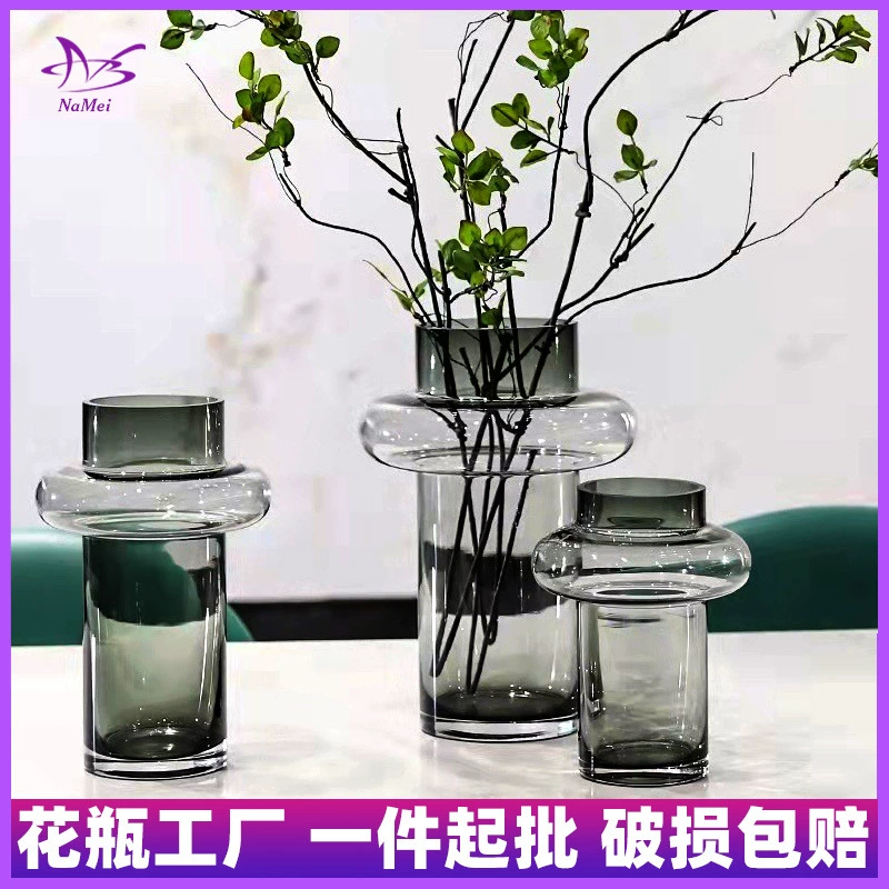 Креативная простая стеклянная ваза в стиле ins, прозрачная Цветочная композиция, сухоцветы, гидропонная бутылка, оптовая продажа с фабрики