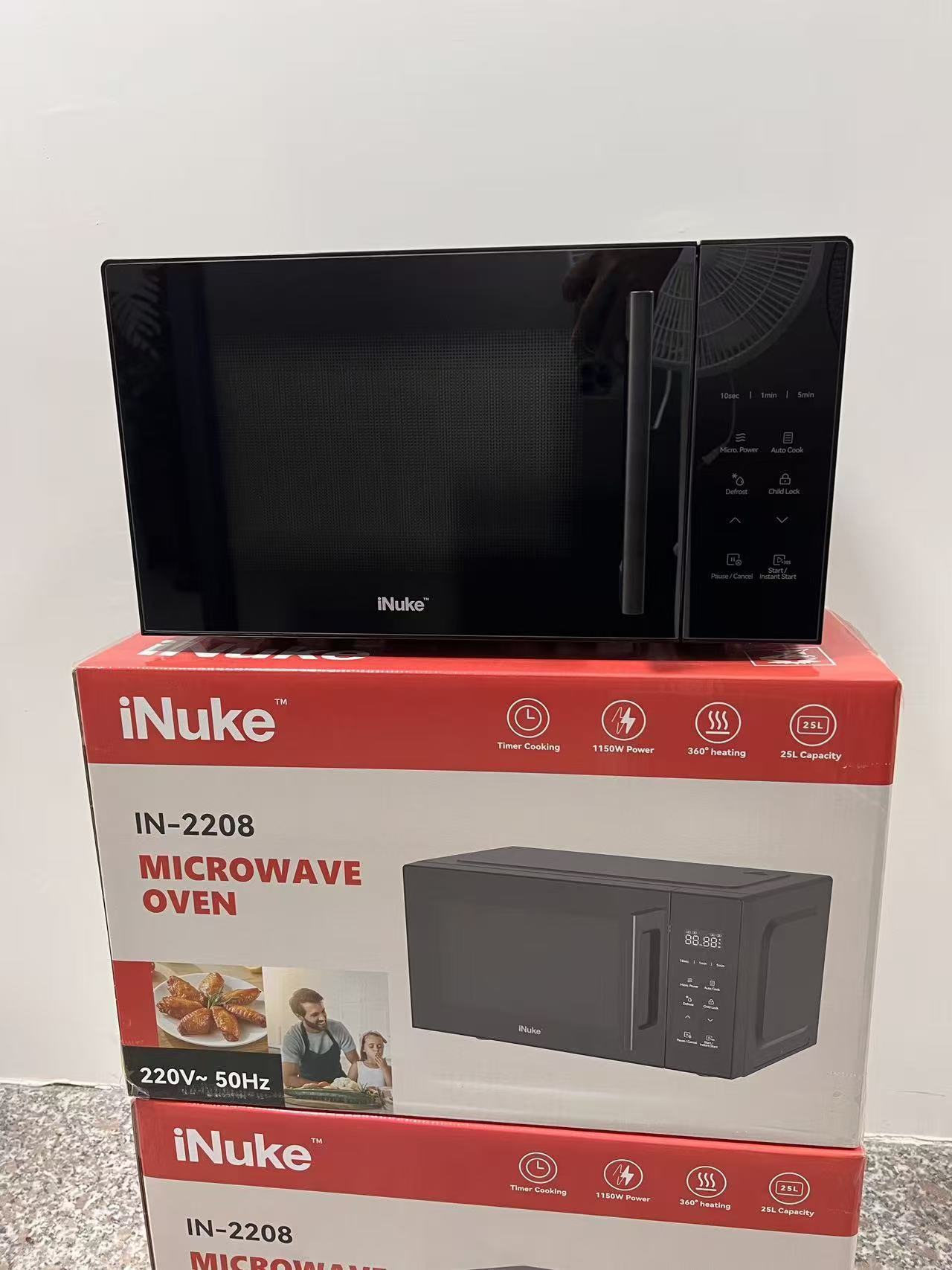 New Cross-border Touch-screen 25-liter Household Microwave Oven, Large-capacity Heating, Multi-functional, Flat-panel,_voghion.com