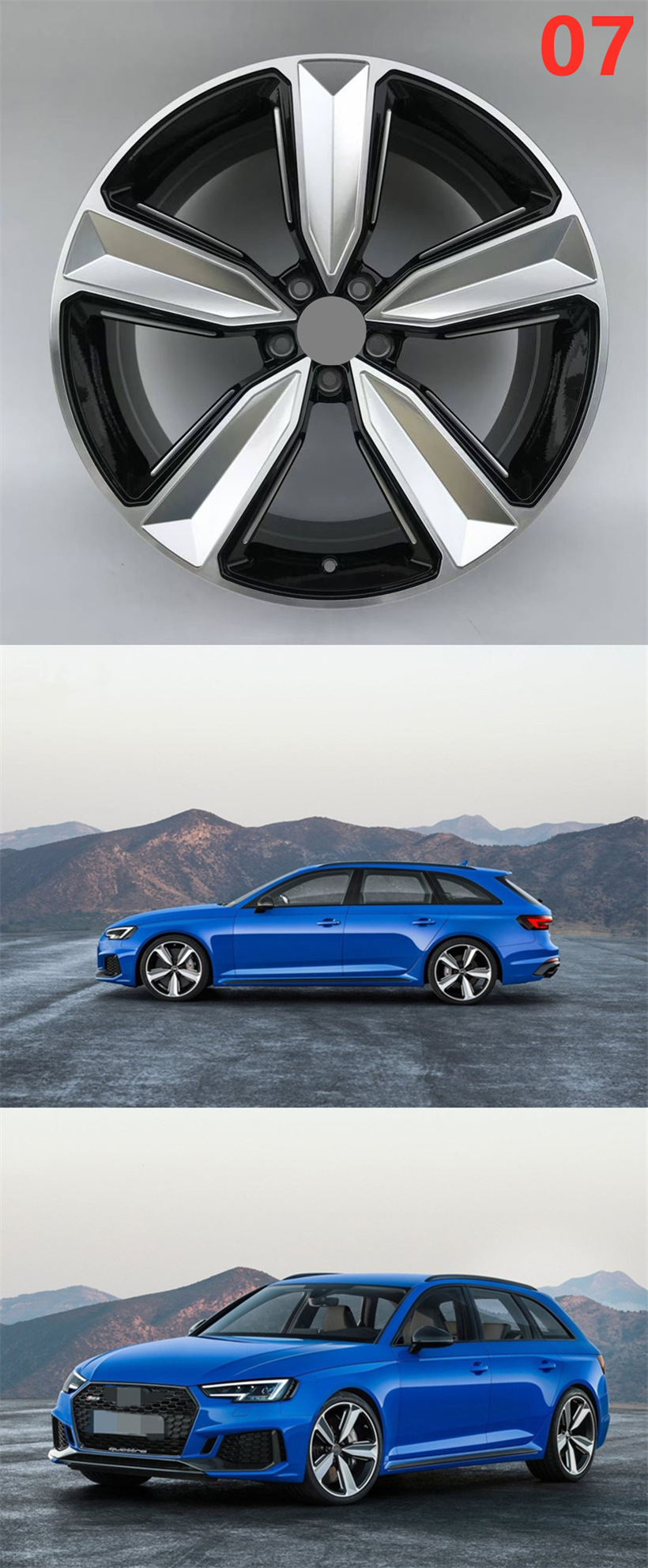 Applicable to 17 18 19 20 inch Audi modified wheel hub RS A3 A4L A5 ABT A7 A8 blade