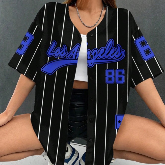 Cross-border 3D printed baseball jersey