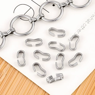 不锈钢双环8字连接扣 DIY饰品配件项链手链时尚手工材料百搭配件