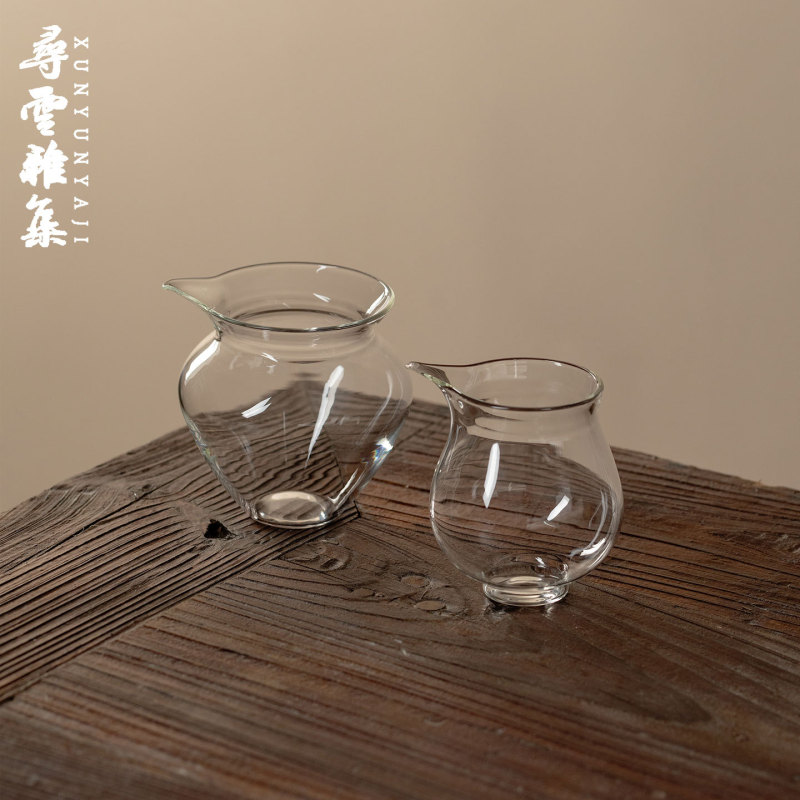 Xunyun Yaji High-Temperature Resistant Borosilicate Glass Teacup with High Boron Silicon, Small Zen-Style New Design, Small Capacity Tea Sharing Cup