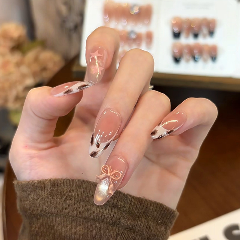 [Princess Leopard] Purely Handmade French Leopard Print Cat Eye Flash Whitening Nail Art Patch