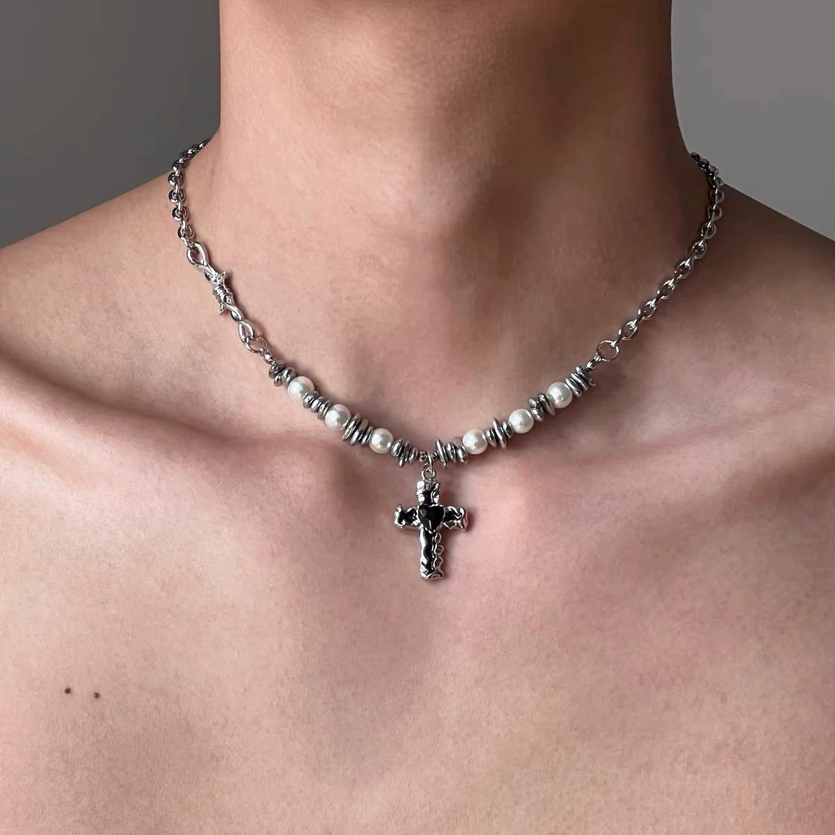 Universal necklace pearl, small design chain for key bag  for men and women hip-hop style