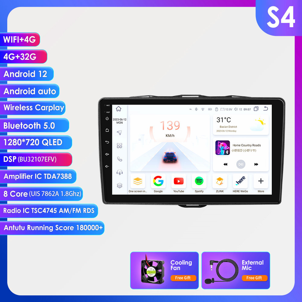 4+32g wifi+4g lte version 7862 carplay eight core