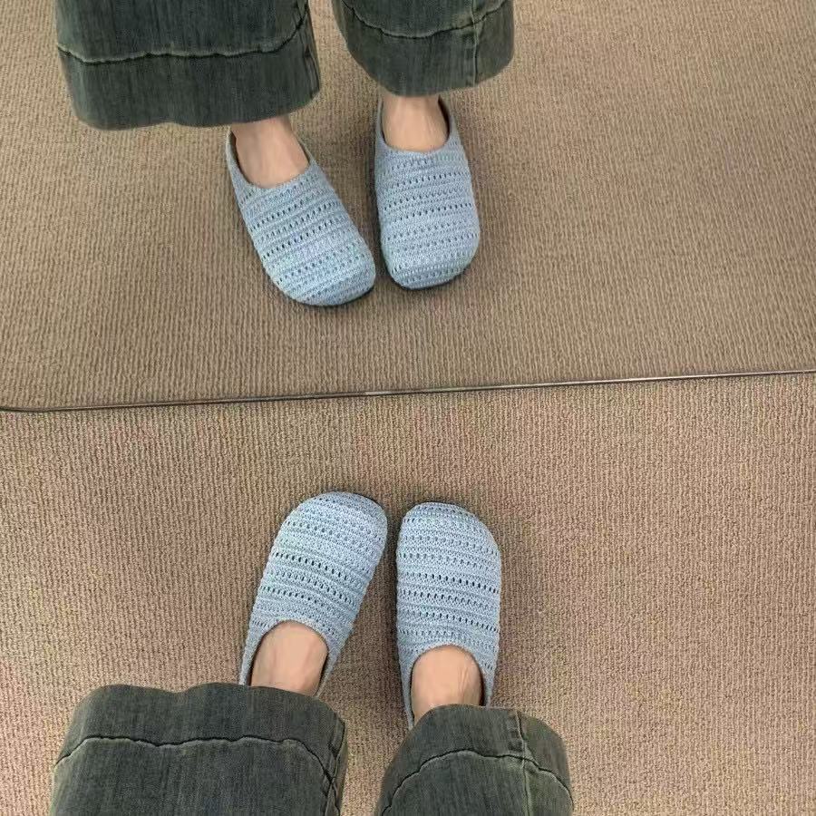 Geweven birkenstock stijl instappers voor dames dichte muiltjes_voghion.com