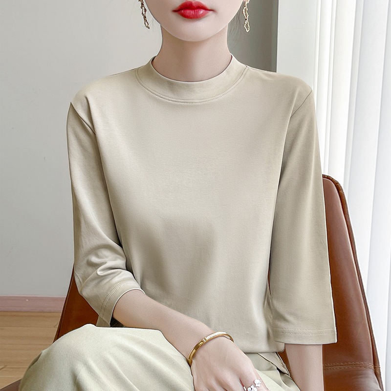 하프 터틀넥 라임 그린