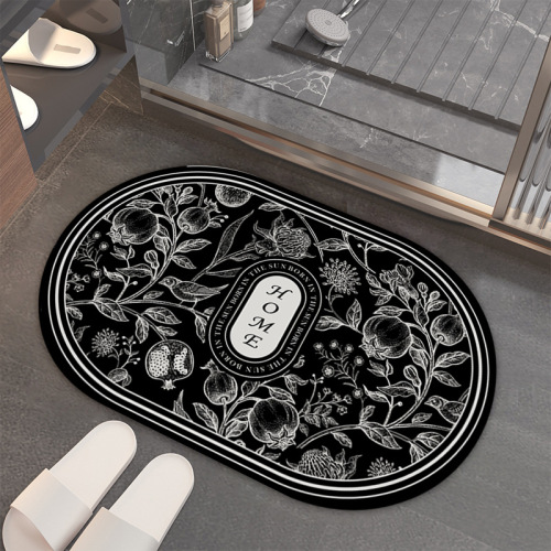 Light luxury diatom mud floor mat bathroom absorbent bathroom entry quick-drying foot mat toilet bathroom door mat wholesale