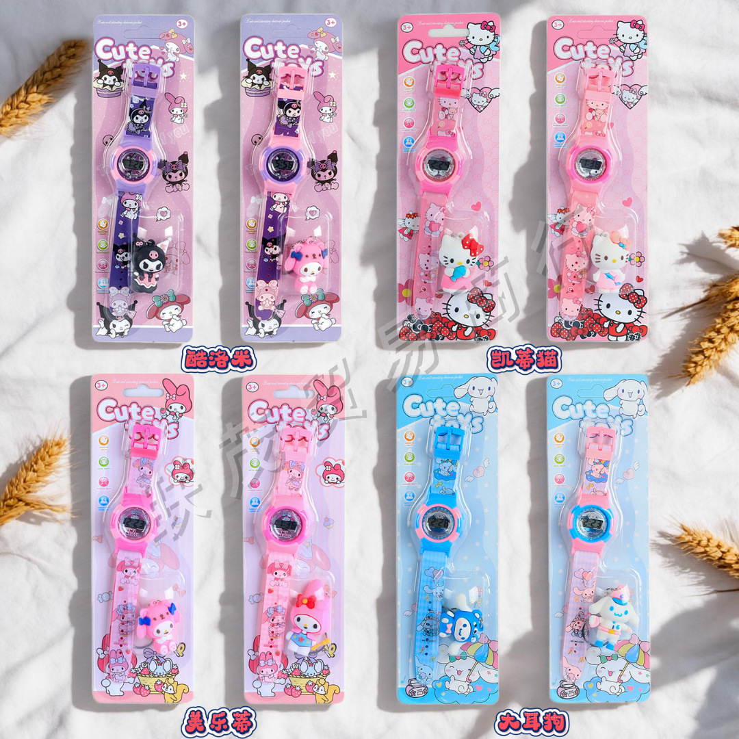 New Cartoon Sanrio Children's Watch Assembly Set Student Electronic Watch Foreign Trade Toy Gift Blind Box Wholesale