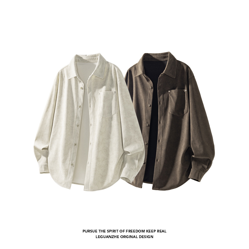 American Retro Men's Shirt 2025 New Autumn Trendy Brand Casual Oversized Loose Top Jacket_voghion.com
