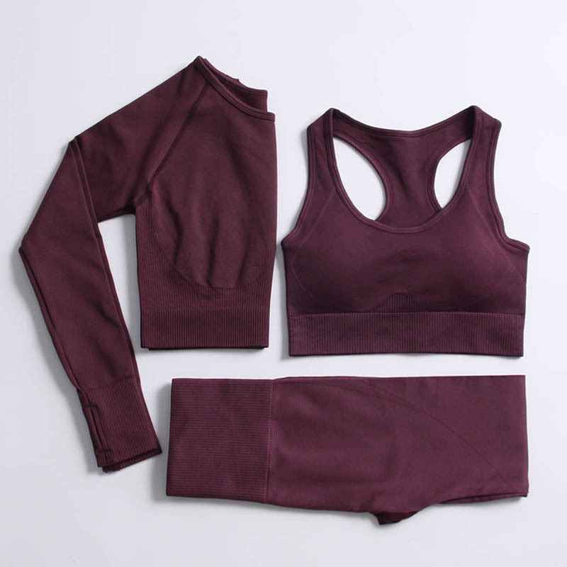 Stretch Fitness Yoga Sports Suit Pure Color