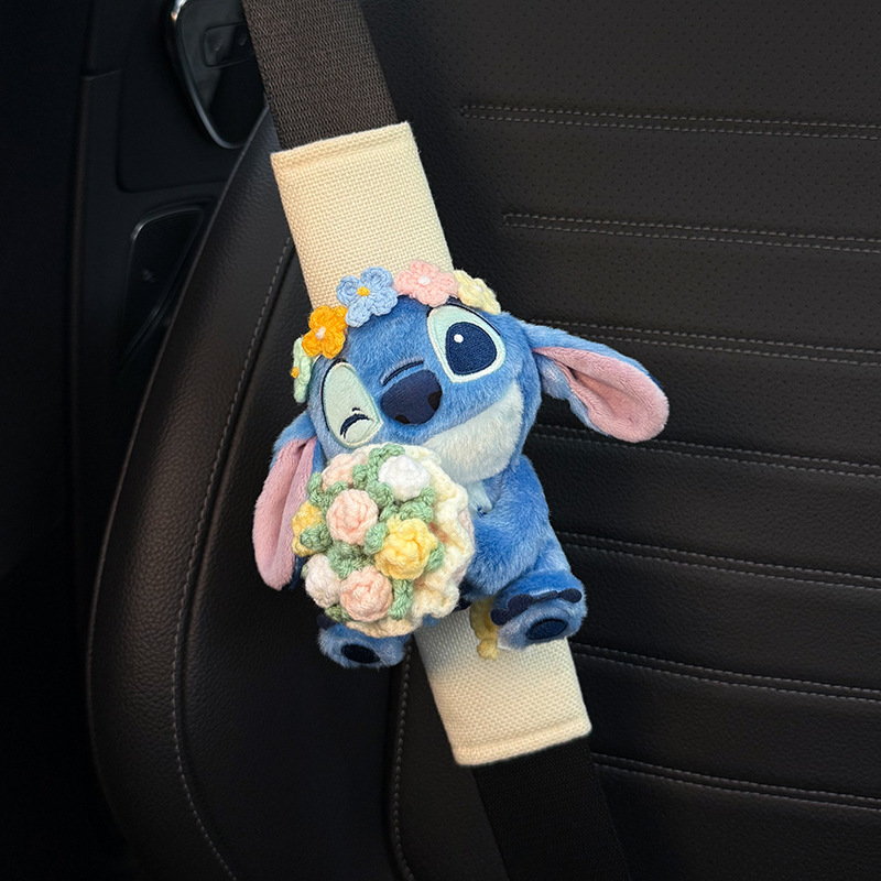 Genuine Stitch Car Seat Belt Shoulder Cover Car Safety Belt Decorative Anti-Wear Clothing for a Couple High-End