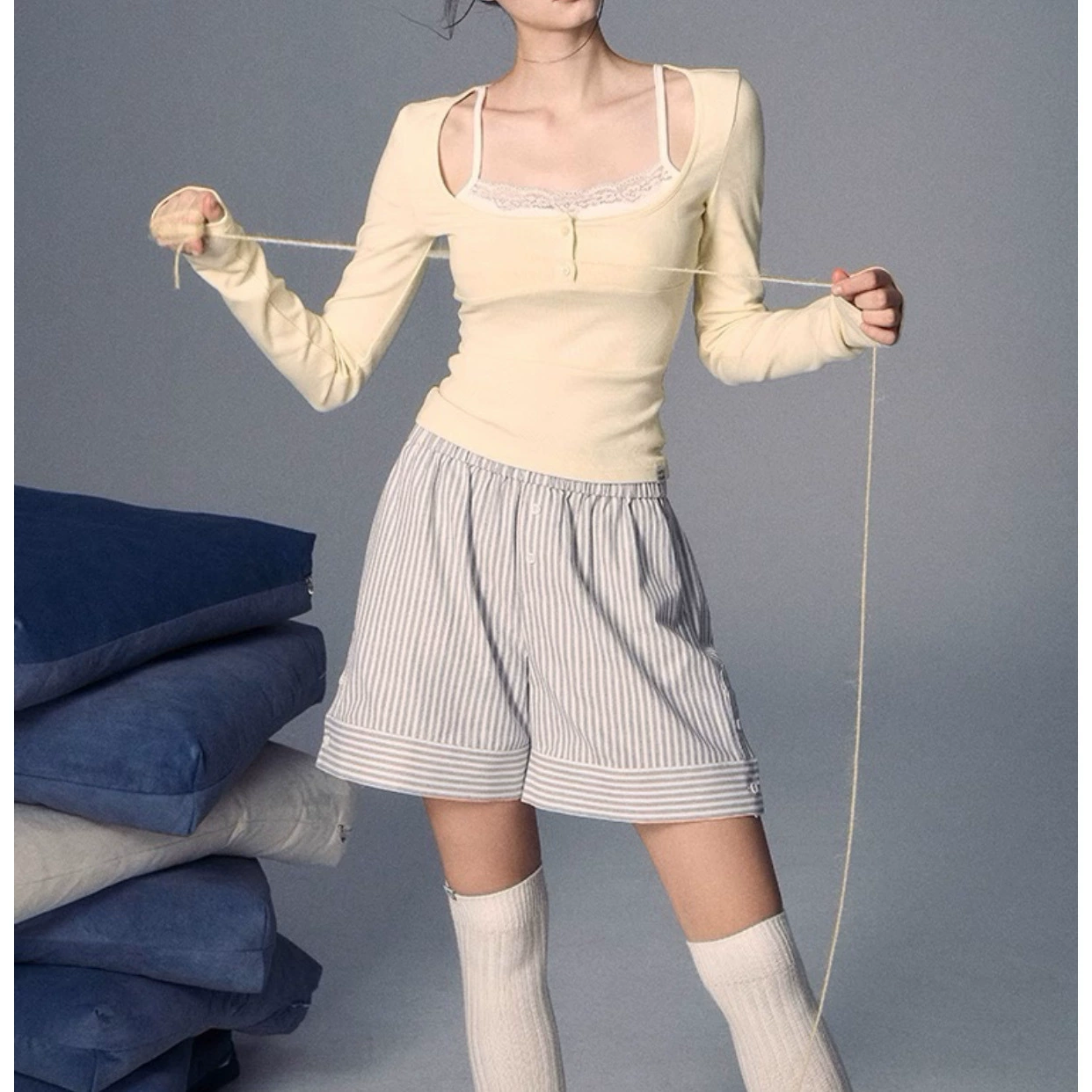 【LLDC】NEAT·Jian Yue series Two pure base sweaters for women