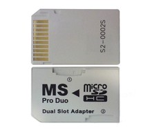 TF MicroSD转MS记忆棒 卡套 转接卡 双通道 PSP马甲双卡套外贸爆