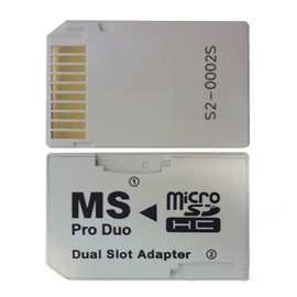 TF MicroSD转MS记忆棒 卡套 转接卡 双通道 PSP马甲双卡套外贸爆
