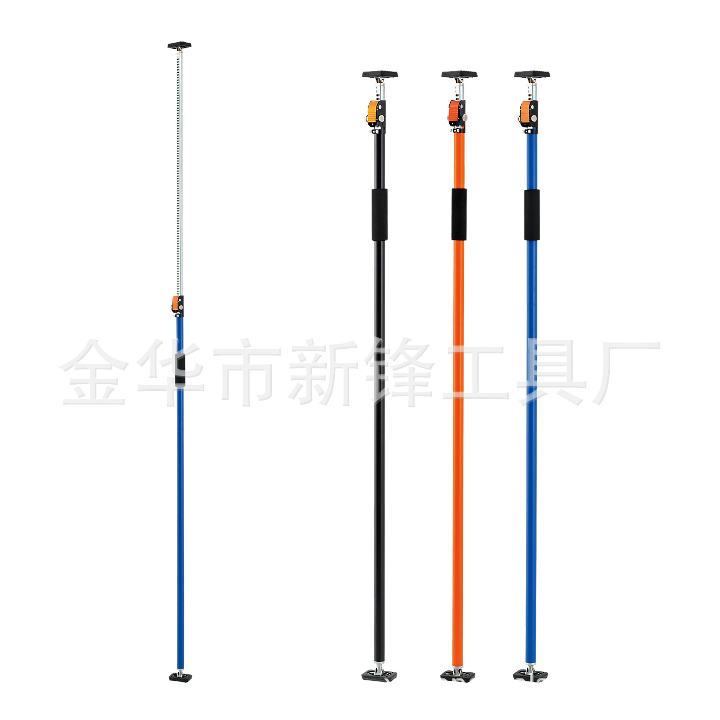 优质顶杆钢管喷塑可伸缩支撑杆225-420cm