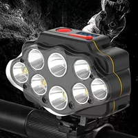 Передняя велосипедная фара, светодиоды 8‑LED суперяркая водонепроницаемая горная лампа, держатель на руля