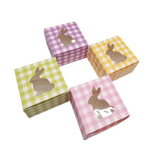 24个装卡通兔子喜糖盒儿童生日蛋糕包装盒透明贴窗礼品盒节日礼盒