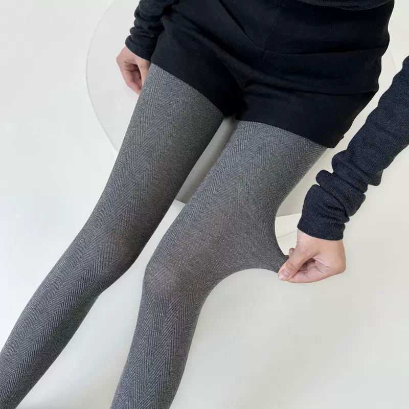 Демисезонные базовые колготки дизайна, sexy черные брюки, тренд сезона