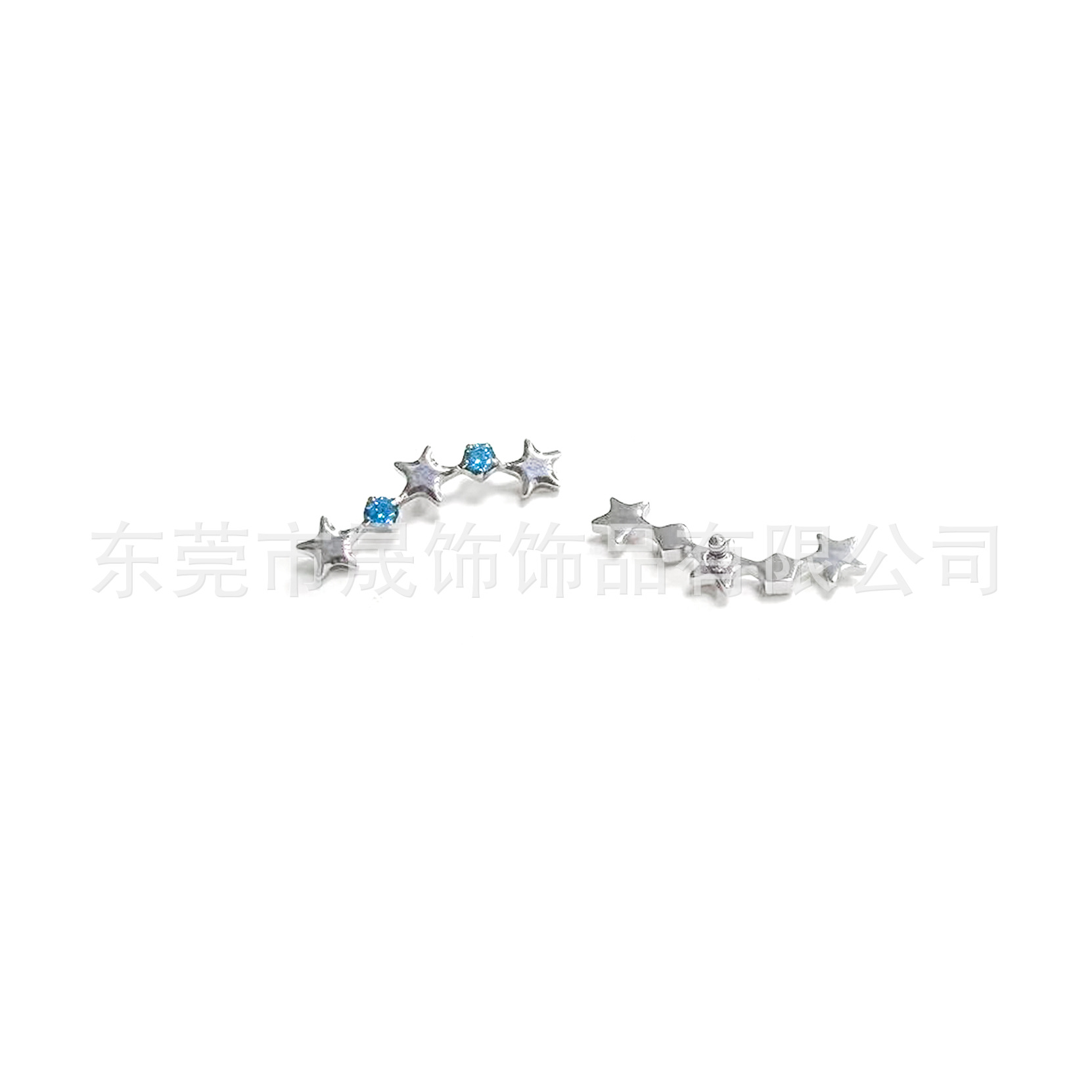 F136 Titanium Alloy 小流 Star Ear Stud Studded 5A Cubic Zirconia G23 Titanium Labret Stud Helix Cartilage Stud Piercing Jewelry