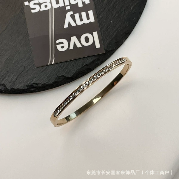 Z004 single -card diamond rose golden color
